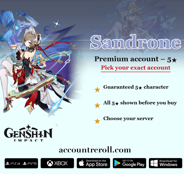 Sandrone Genshin Impact Premium Custom Account