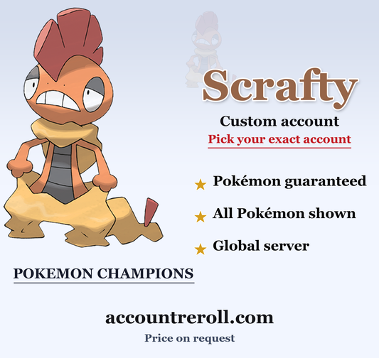 Scrafty Pokemon Champions Custom Account