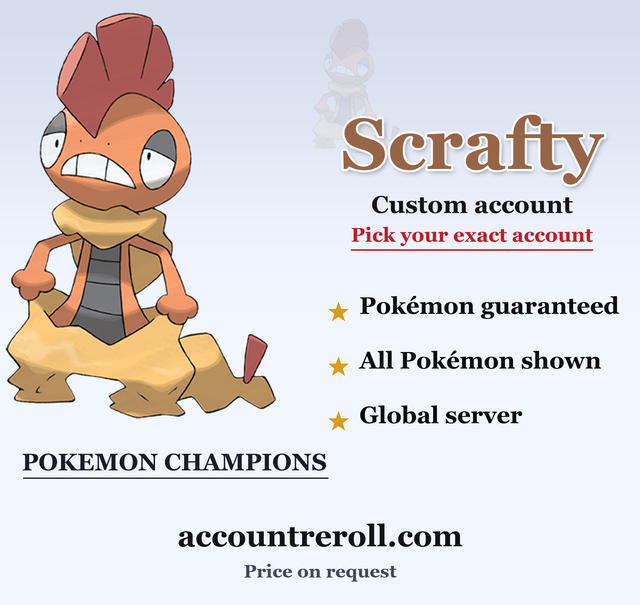Scrafty Pokemon Champions Custom Account