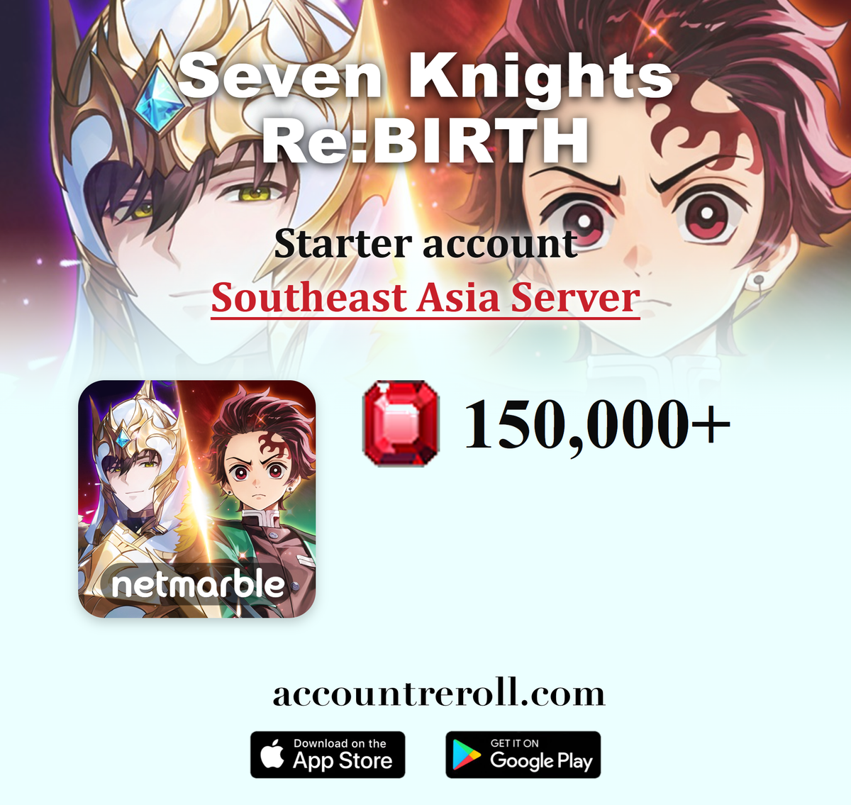 Seven Knights Re:BIRTH Starter Account with Resources [Southeast Asia]