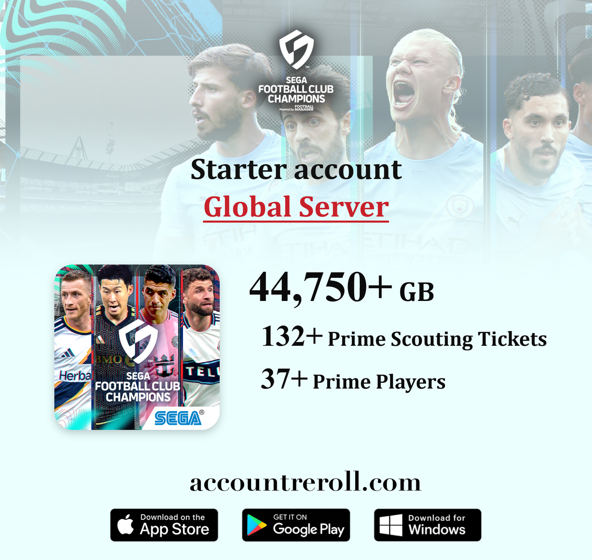 SEGA Football Club Champions Starter Account with GB [Global]