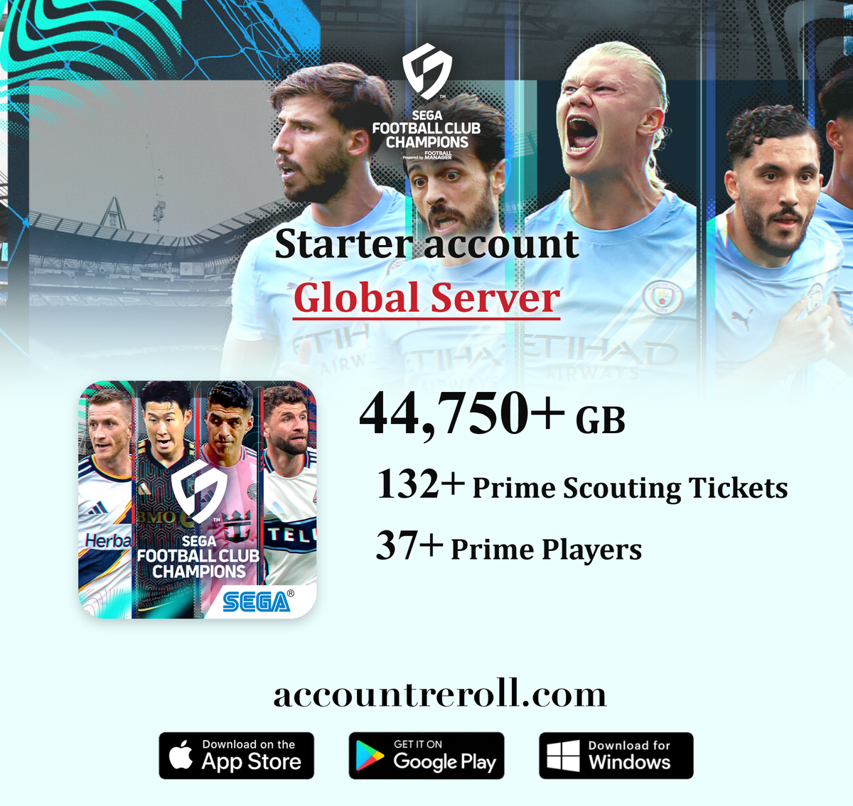 SEGA Football Club Champions Starter Account with GB [Global]