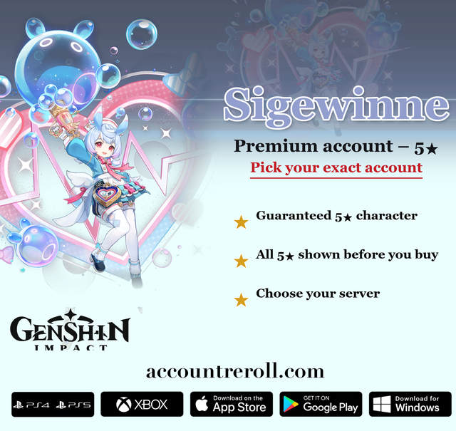 Sigewinne Genshin Impact Premium Custom Account