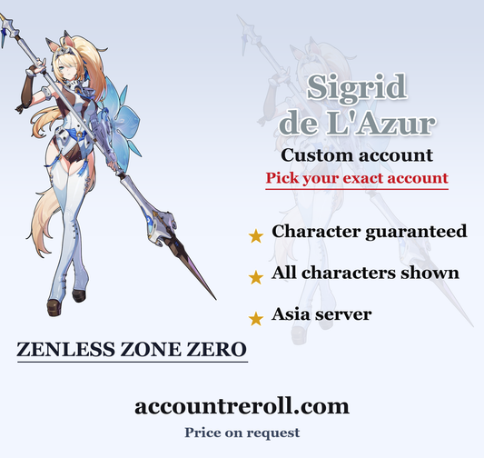 Sigrid de L'Azur Zenless Zone Zero Custom Account