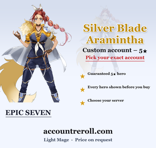 Silver Blade Aramintha Epic Seven Custom Account