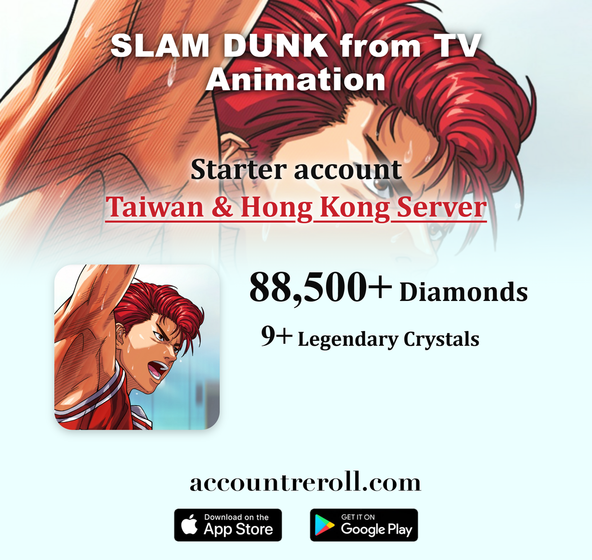 SLAM DUNK from TV Animation Starter Account with Diamonds [Taiwan & Hong Kong]
