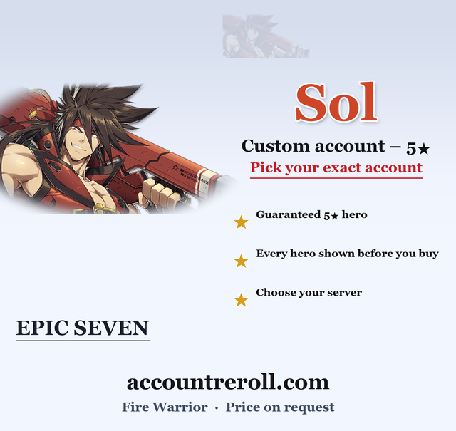Sol Epic Seven Custom Account