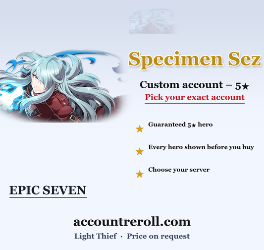 Specimen Sez Epic Seven Custom Account