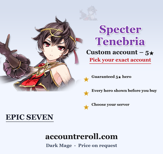 Specter Tenebria Epic Seven Custom Account