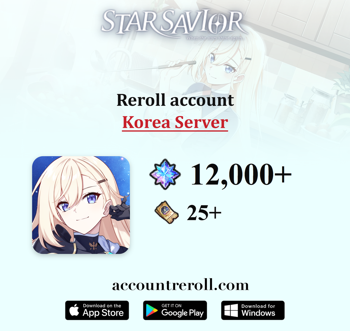 Star Savior Reroll Account with Starlight Stones [Korea]