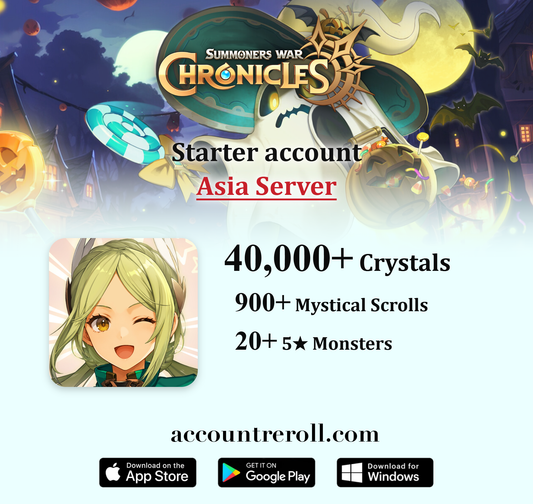 Summoners War: Chronicles Starter Account with Crystals [Asia]