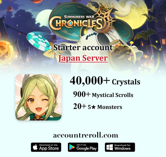 Summoners War: Chronicles Starter Account with Crystals [Japan]