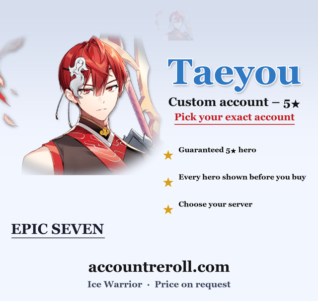 Taeyou Epic Seven Custom Account
