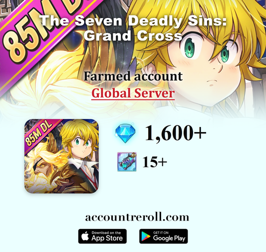 The Seven Deadly Sins: Grand Cross Farmed Account with Resources [Global]