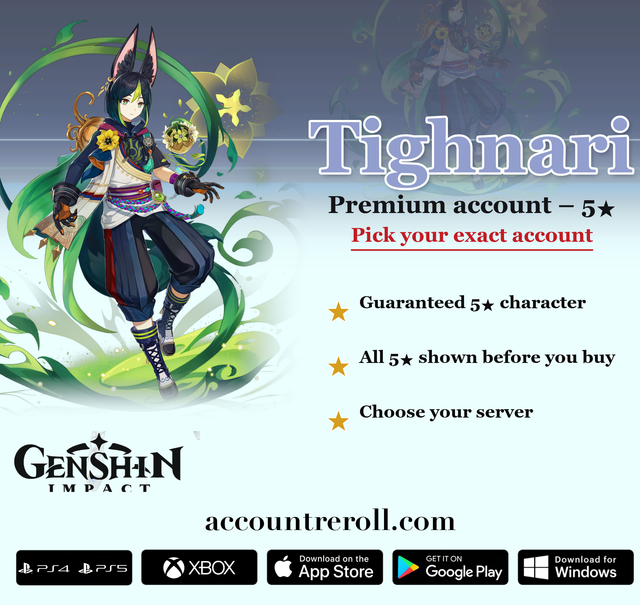 Tighnari Genshin Impact Premium Custom Account