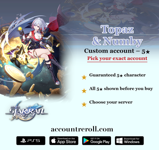 Topaz & Numby Honkai Star Rail Custom Account