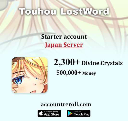 Touhou LostWord Starter Account with Crystals [Japan]