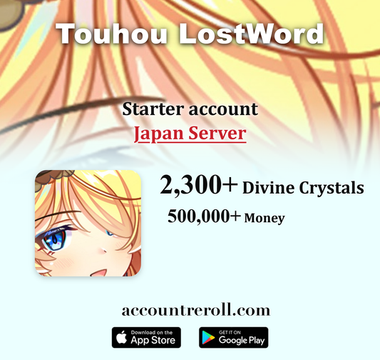 Touhou LostWord Starter Account with Crystals [Japan]