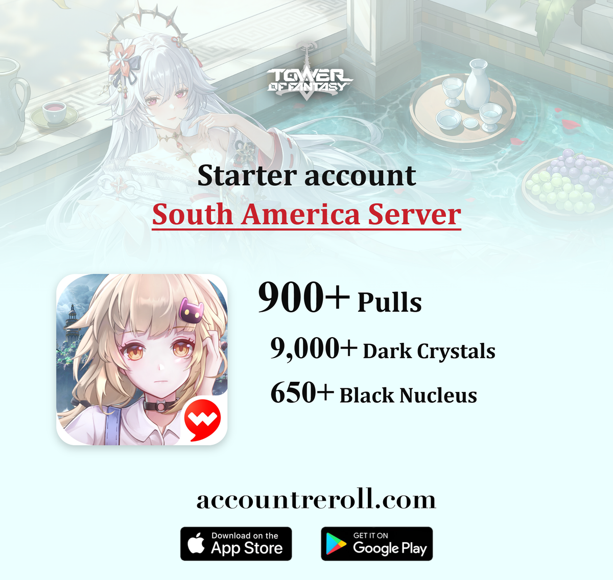 Tower of Fantasy Starter Account with Pulls [South America]