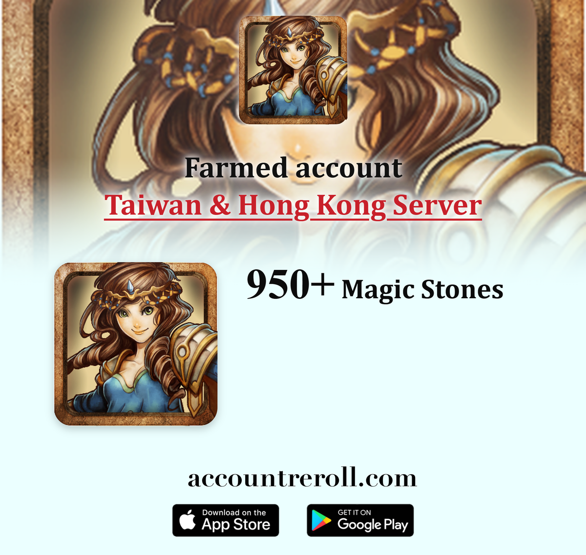 Tower of Saviors Farmed Account with Magic Stones [Taiwan & Hong Kong]