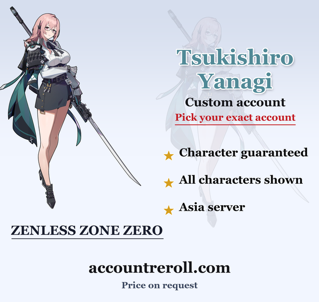 Tsukishiro Yanagi Zenless Zone Zero Custom Account