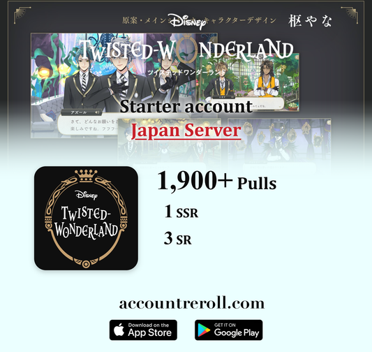 Disney Twisted-Wonderland Starter Account with Pulls [Japan]