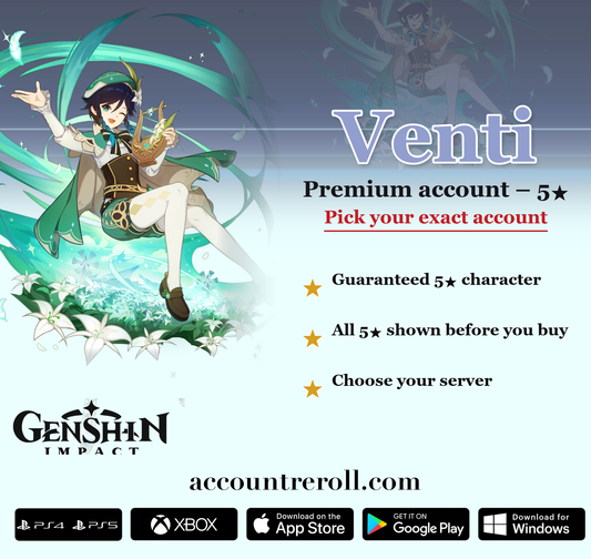 Venti Genshin Impact Premium Custom Account