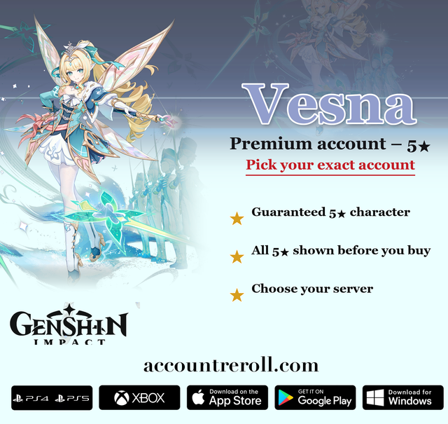 Vesna Genshin Impact Premium Custom Account