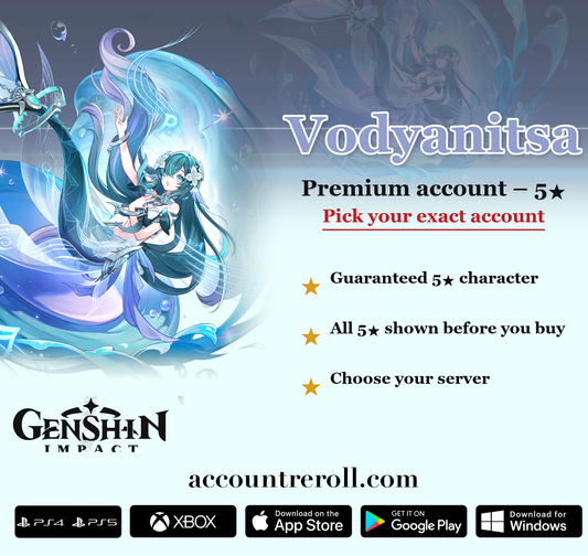 Vodyanitsa Genshin Impact Premium Custom Account