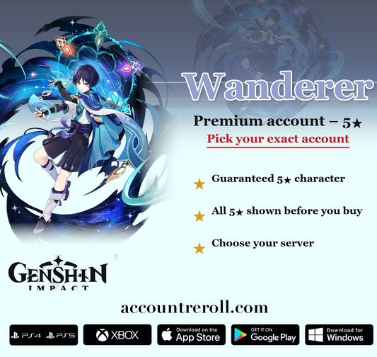 Wanderer Genshin Impact Premium Custom Account