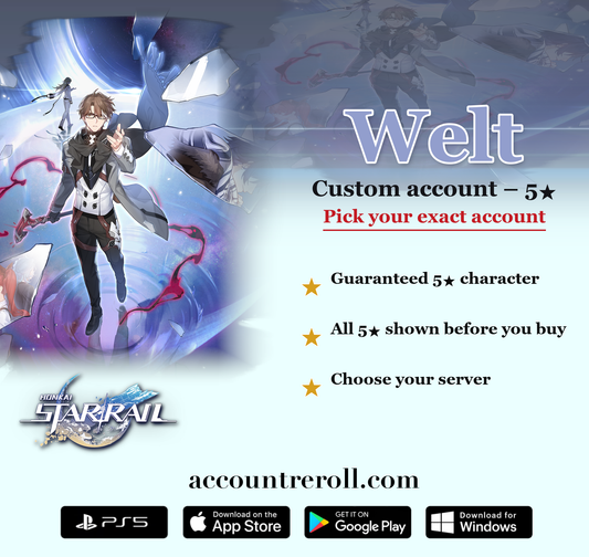 Welt Honkai Star Rail Custom Account