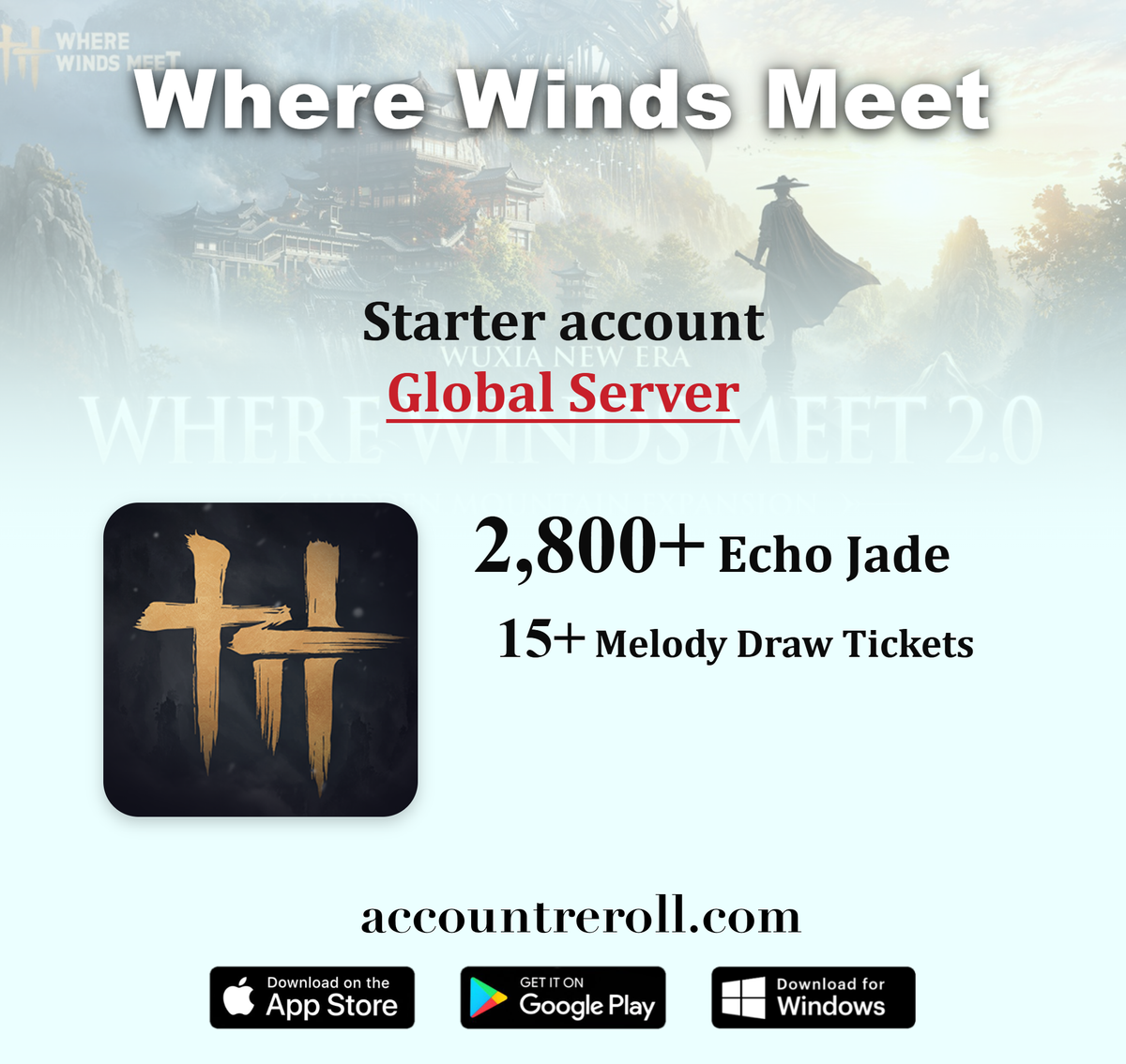 Where Winds Meet Starter Account with Echo Jade [Global]