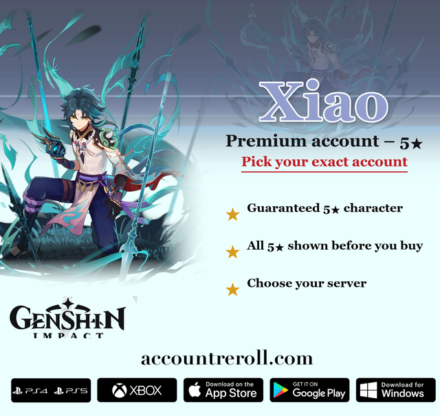Xiao Genshin Impact Premium Custom Account