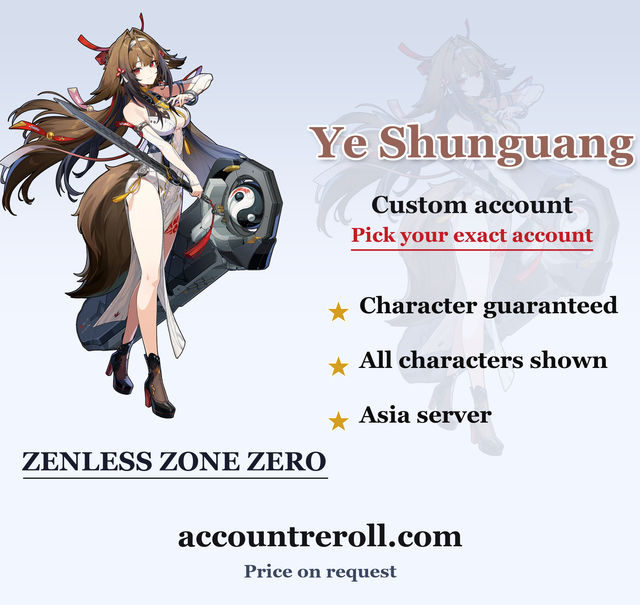 Ye Shunguang Zenless Zone Zero Custom Account