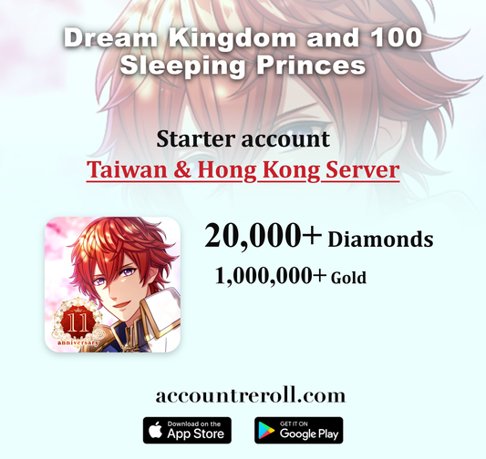 Dream Kingdom and 100 Sleeping Princes Starter Account with Diamonds [Taiwan & Hong Kong]