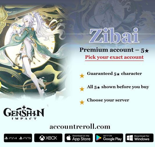 Zibai Genshin Impact Premium Custom Account