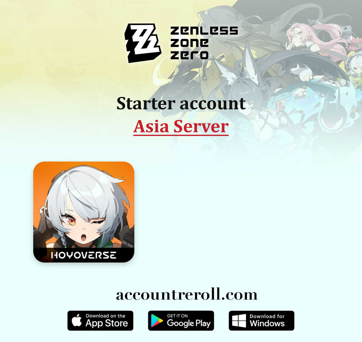 Zenless Zone Zero Starter Account with Limited S-Rank Agents [Asia]