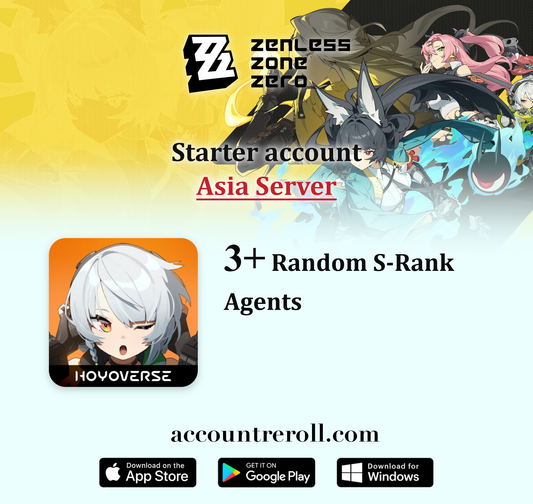 Zenless Zone Zero Starter Account with Limited S-Rank Agents [Asia]