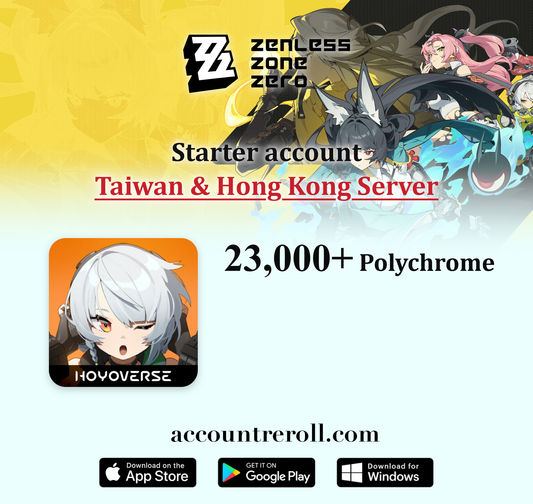 Zenless Zone Zero Starter Account with Limited S-Rank Agents [Taiwan & Hong Kong]